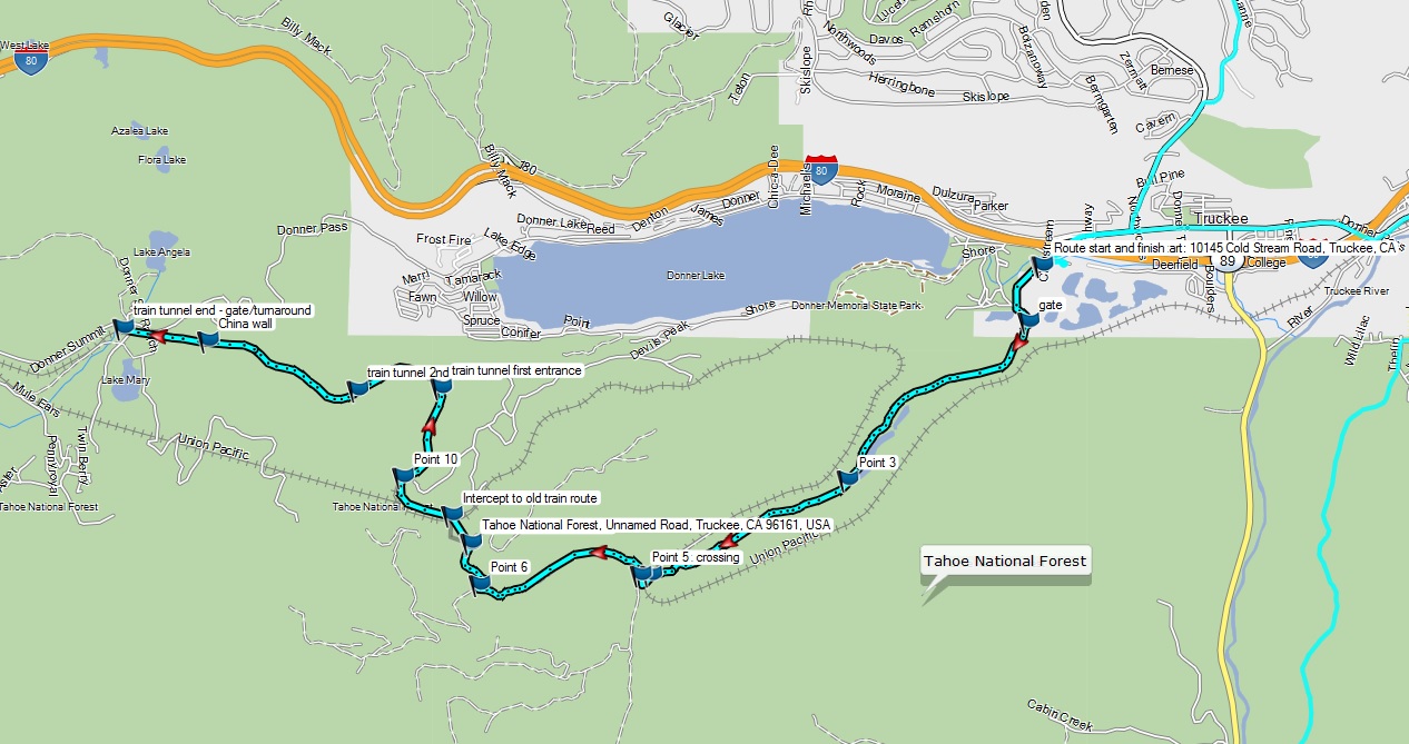 Donner train tunnels dual sport route