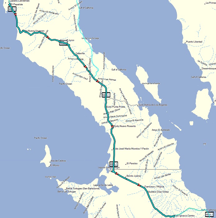 Baja route map
