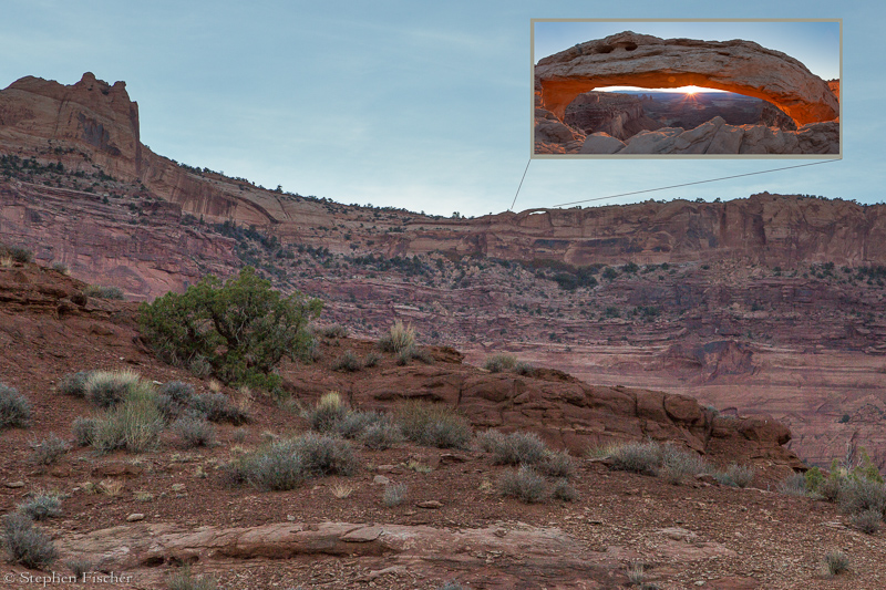 Mesa arch from below