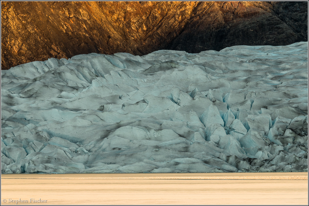 Last light on an Alaskan Glacier