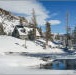 Snowy cabin on Echo Lake