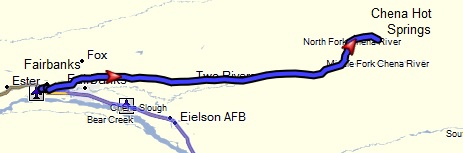 Alaska-Canada route map