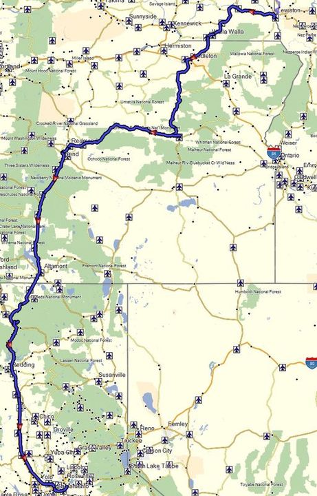 Alaska-Canada route map