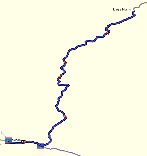 Alaska-Canada route map