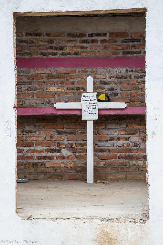 Concrete grave site