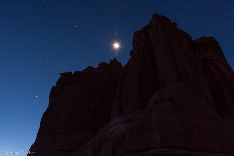Butte moonrise