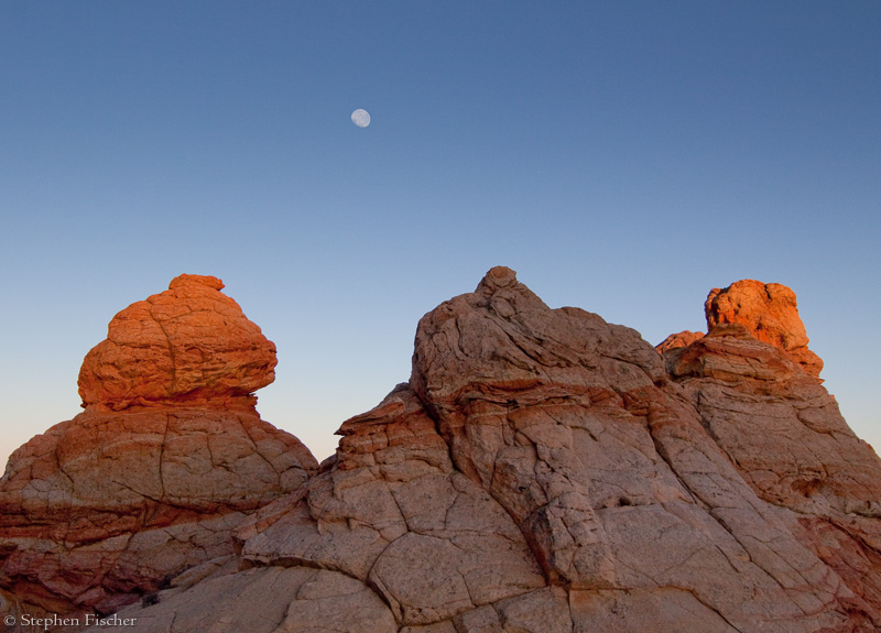 Three butte moonrise