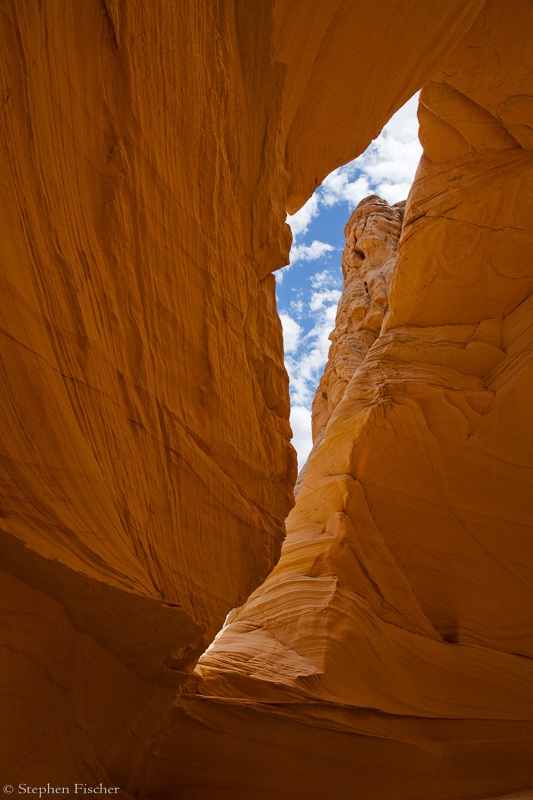 View through the slot