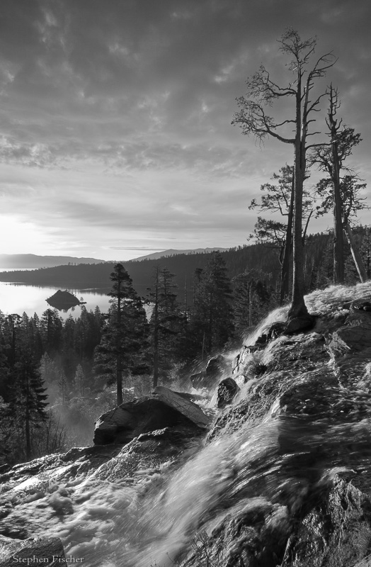Eagle falls black & white