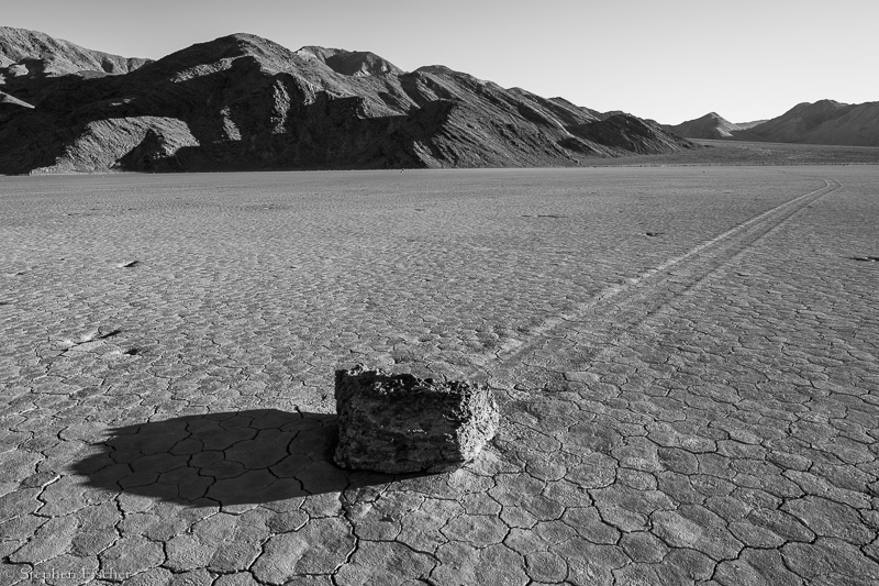 Sliding on the playa