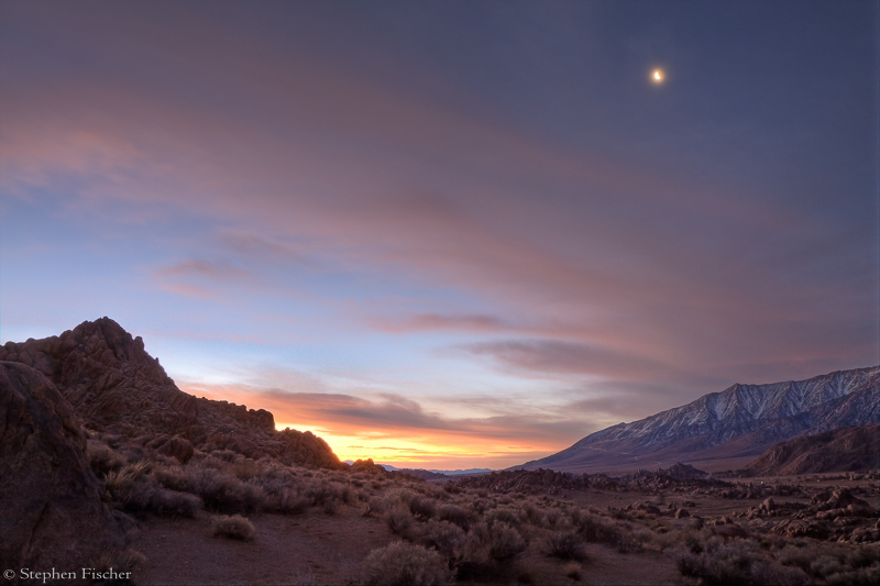 Sunrise moon