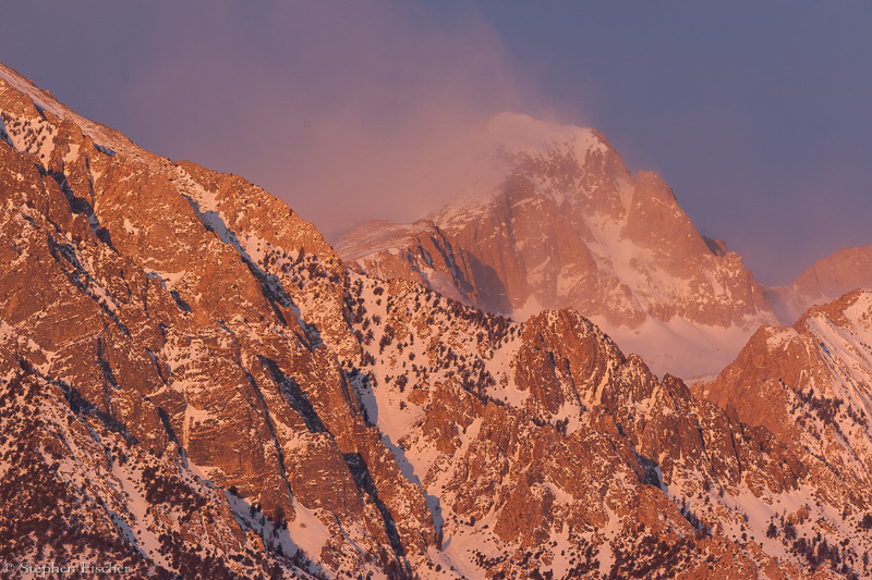 Snow blown peak