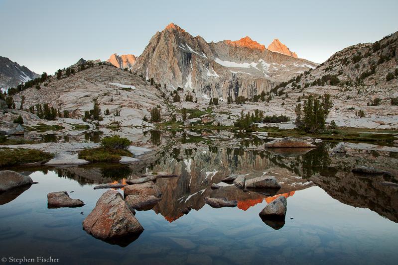 Morning mountain reflections