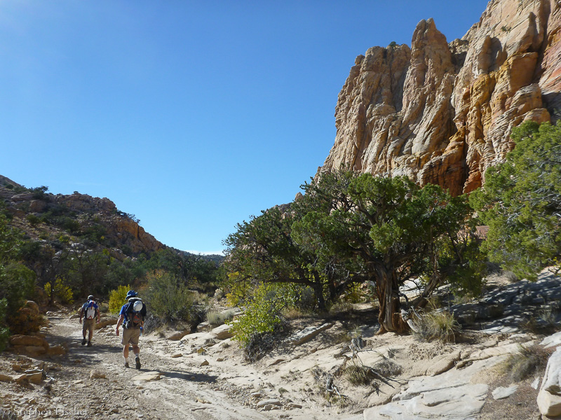 Exiting the bottom of upper Chute
