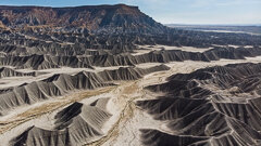 Caineville badlands from above