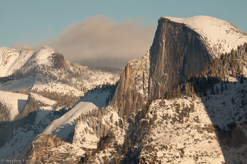 Half Dome in the winter